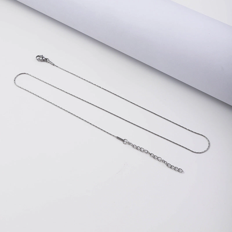 Wholesale Stainless Steel Side Chain Hammer Round Non Fading Titanium Steel Necklaces