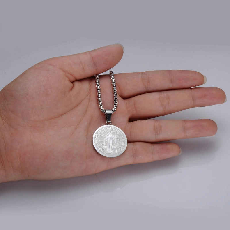 Wholesale Stainless Steel Small Round Brand Necklaces