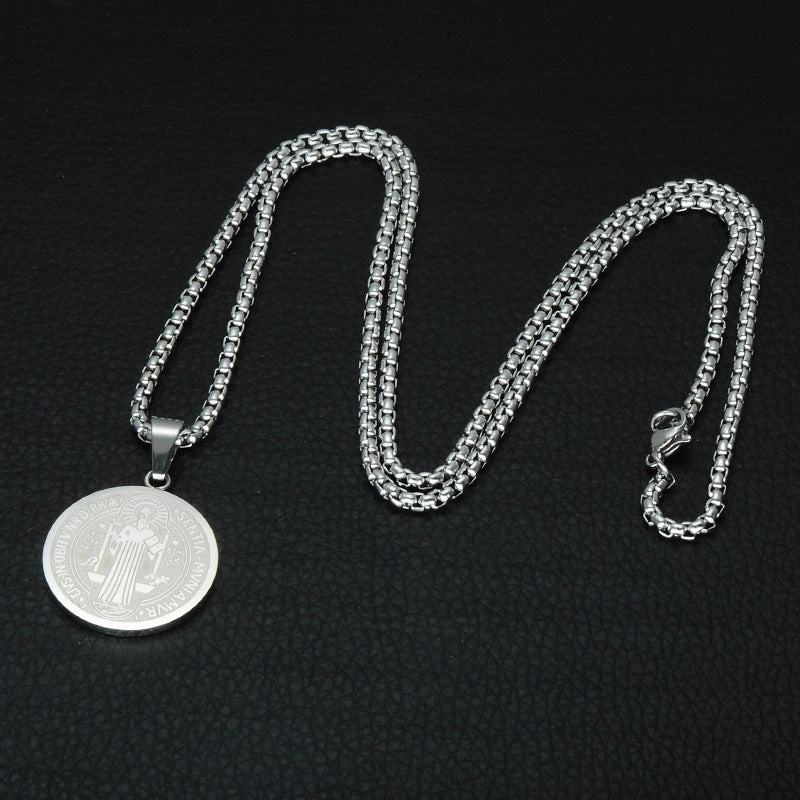Wholesale Stainless Steel Small Round Brand Necklaces