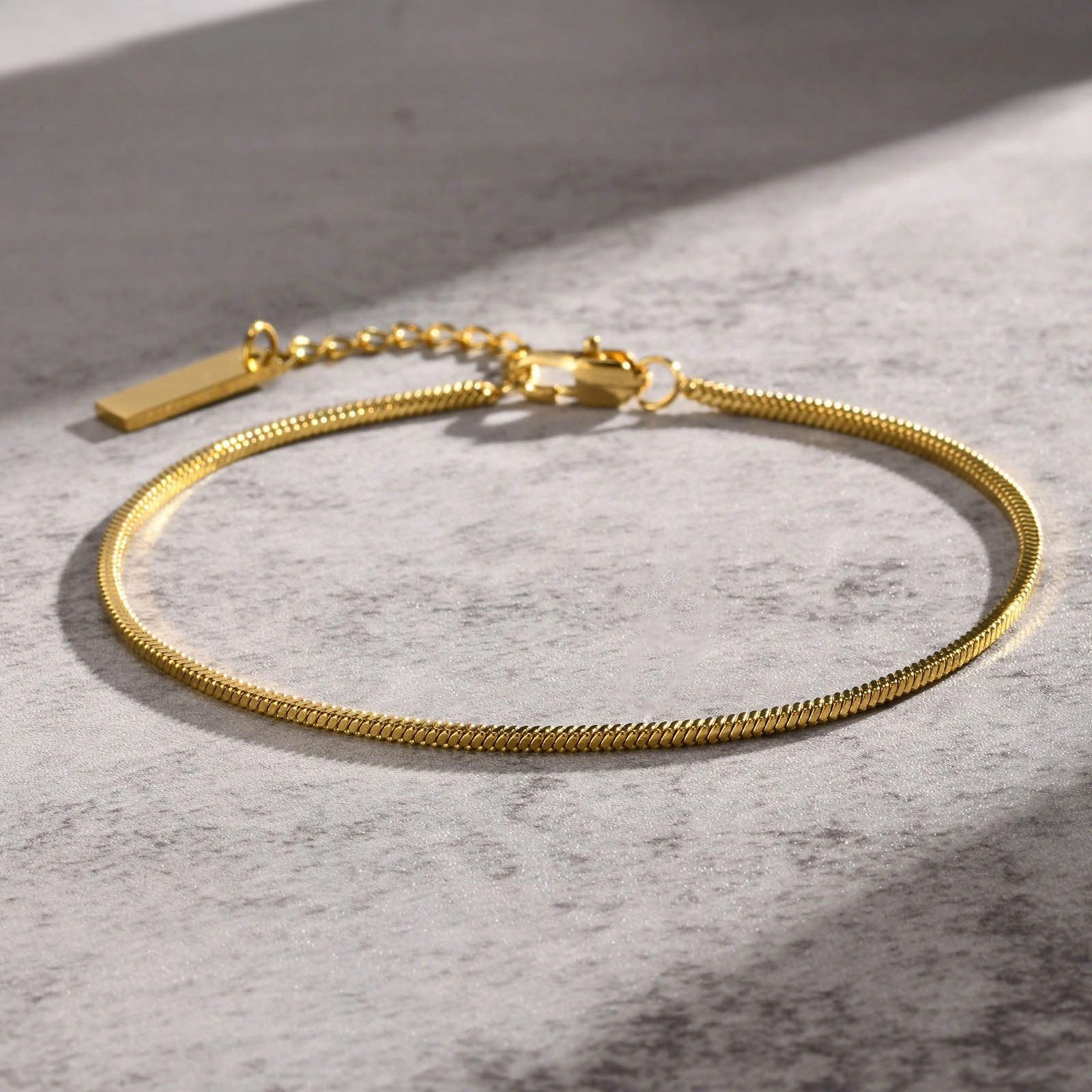Wholesale Stainless Steel Square Snake Chain Fine Bracelet