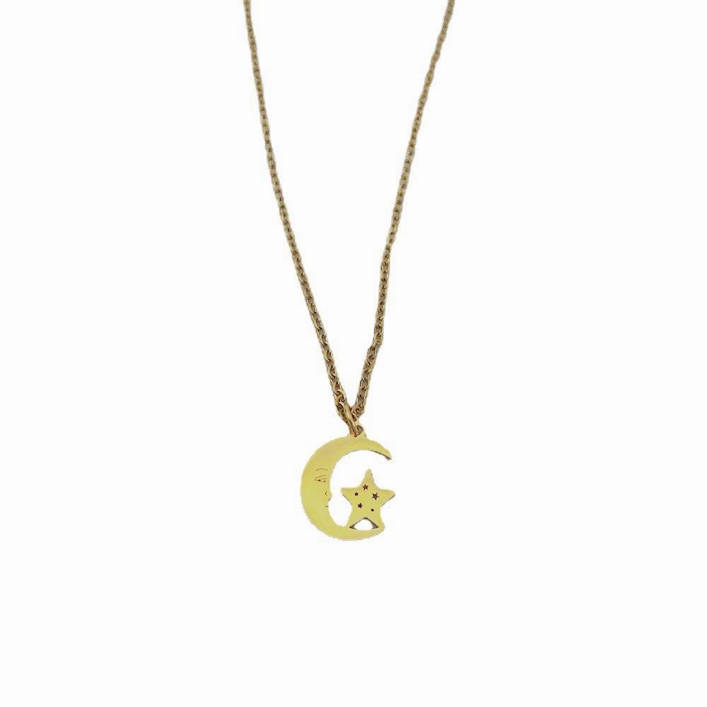 Wholesale Stainless Steel Star Moon Sun Necklace