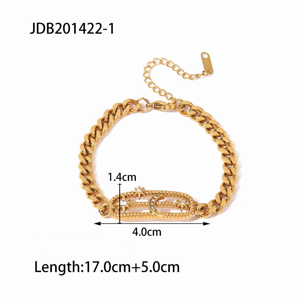 Wholesale Stainless Steel Thick Chain Heart Bracelet