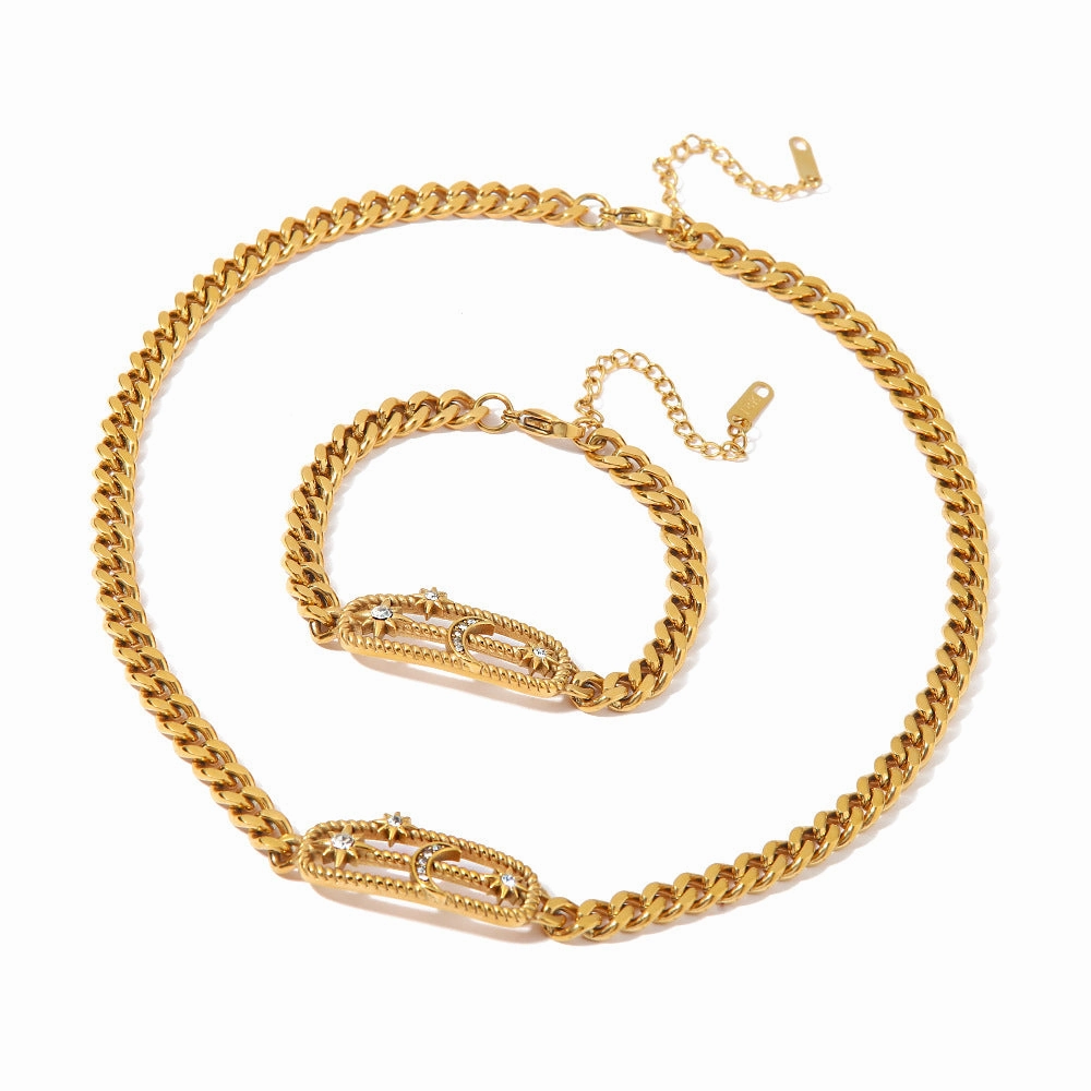 Wholesale Stainless Steel Thick Chain Heart Bracelet