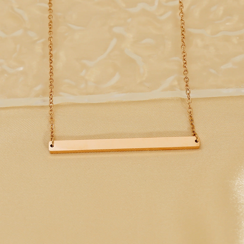 Wholesale Stainless steel titanium necklace 18K gold plated clavicle chain