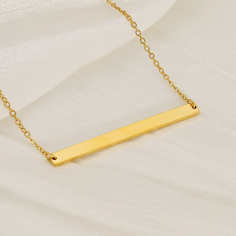 Wholesale Stainless steel titanium necklace 18K gold plated clavicle chain