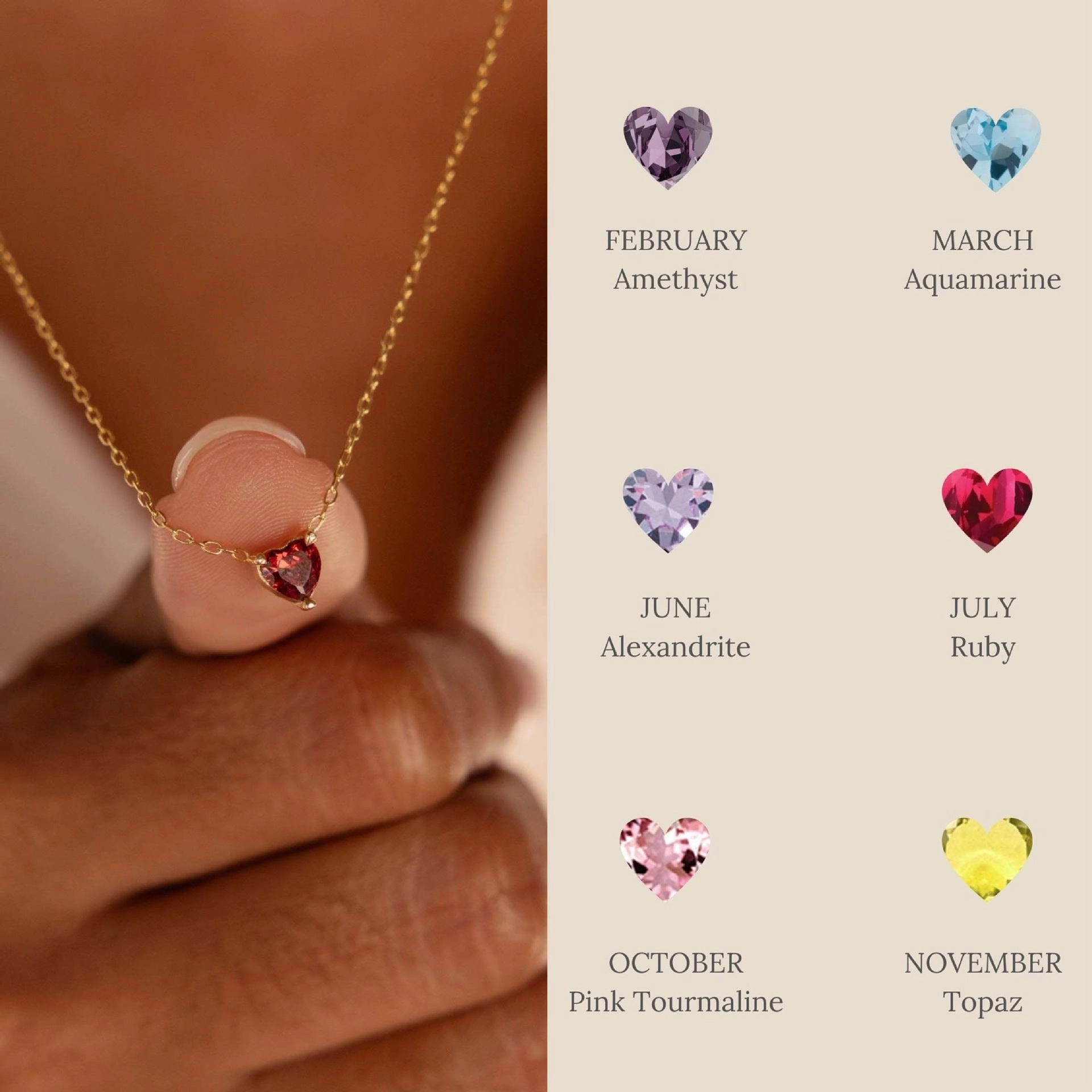 Wholesale Stainless Steel Twelve Birthday Stone Necklaces