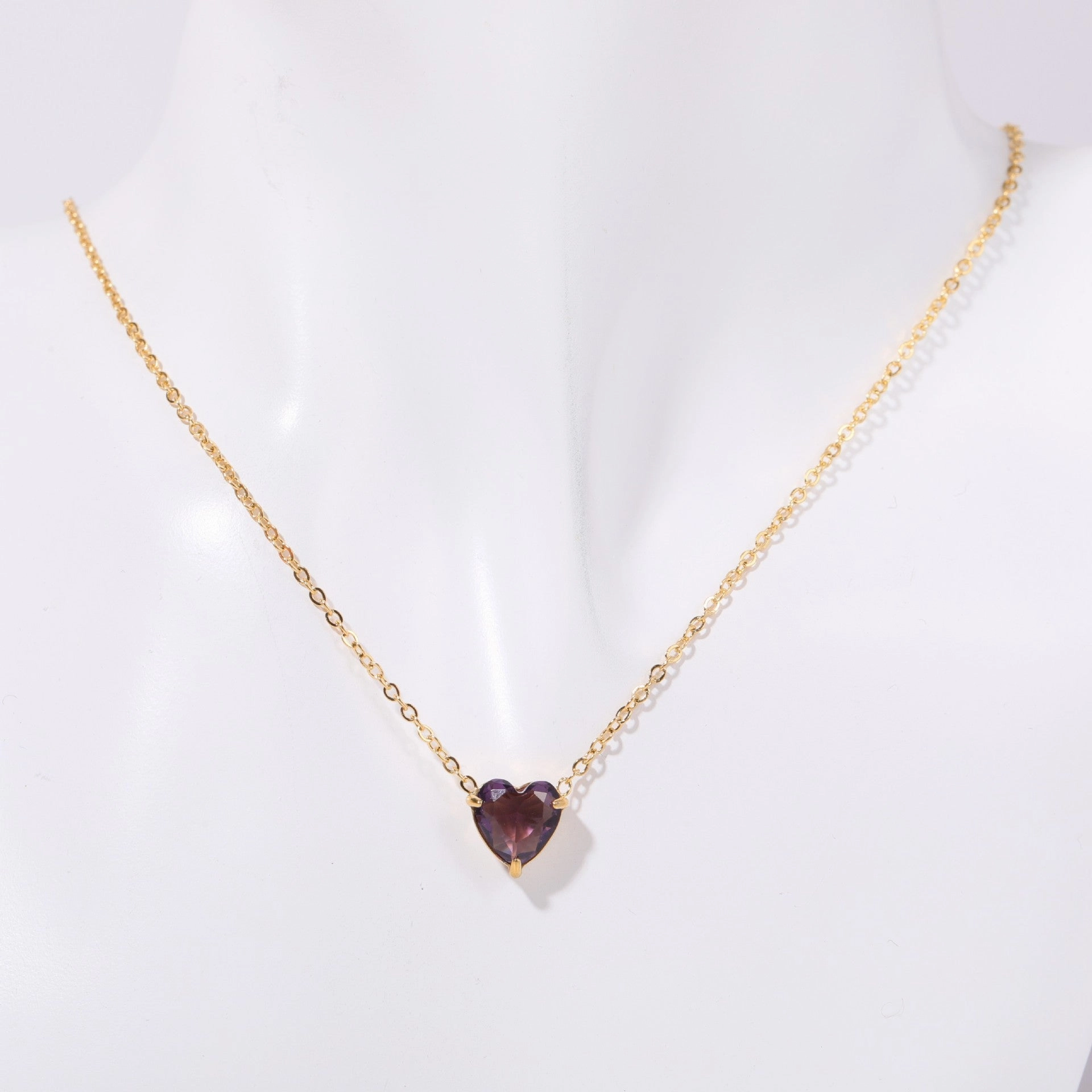 Wholesale Stainless Steel Twelve Birthday Stone Necklaces