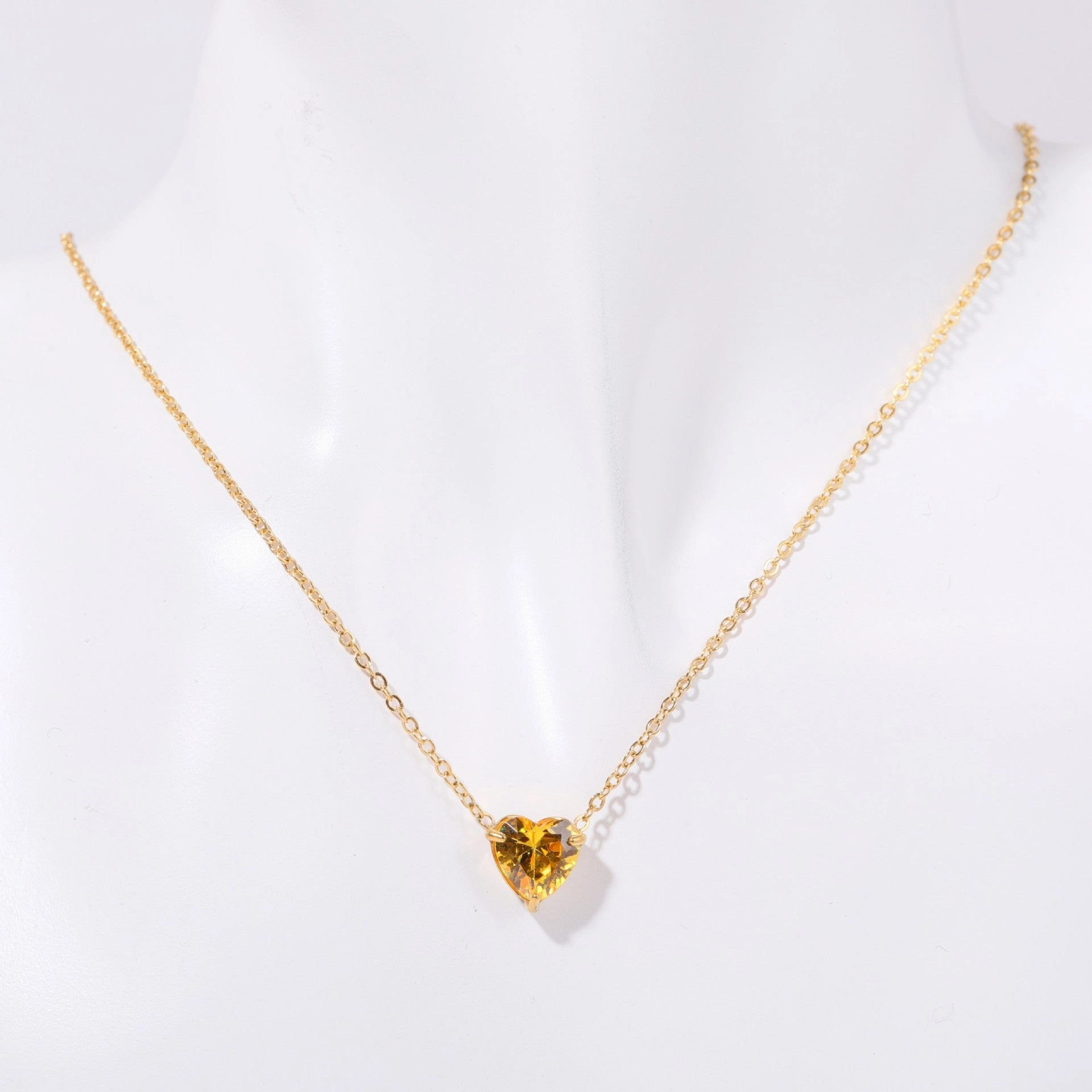 Wholesale Stainless Steel Twelve Birthday Stone Necklaces