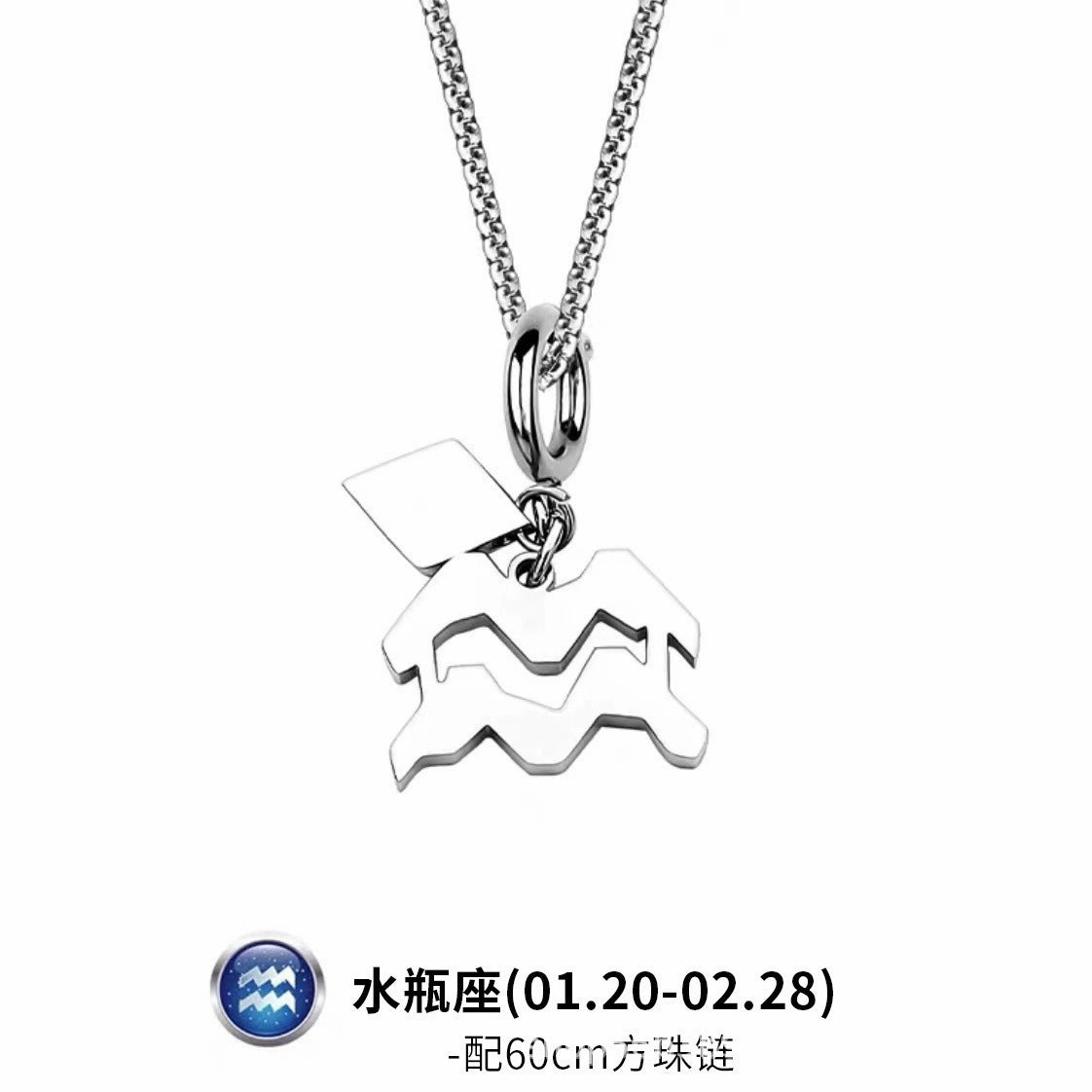 Wholesale Stainless Steel Twelve Zodiac Signs High-end Niche Design Simple Titanium Steel Necklaces