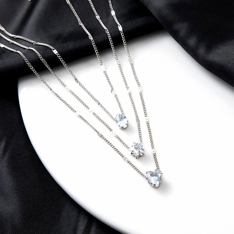 Wholesale Star Heart Metal Necklaces