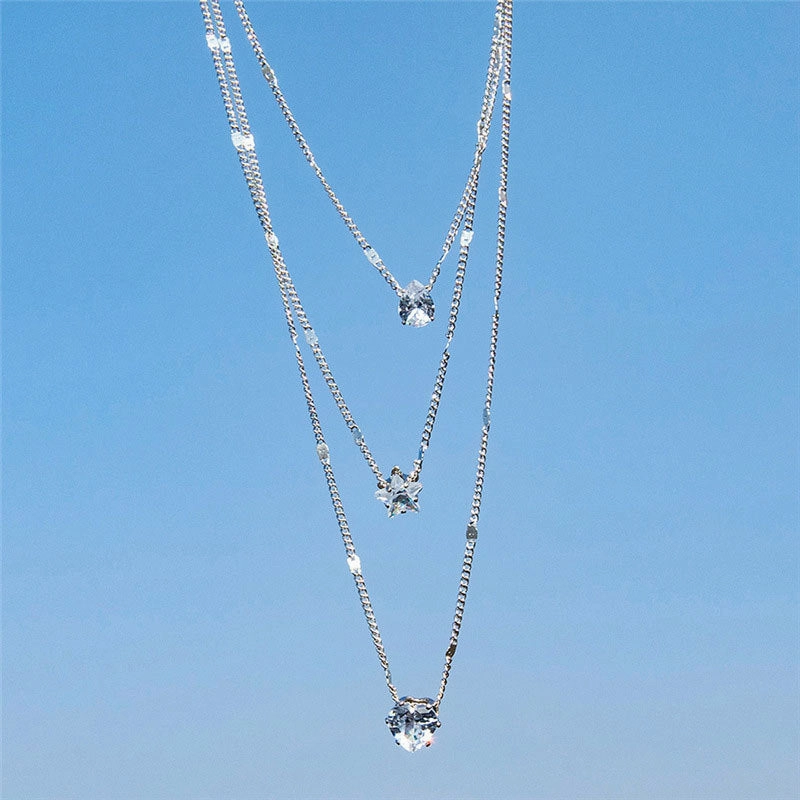 Wholesale Star Heart Metal Necklaces