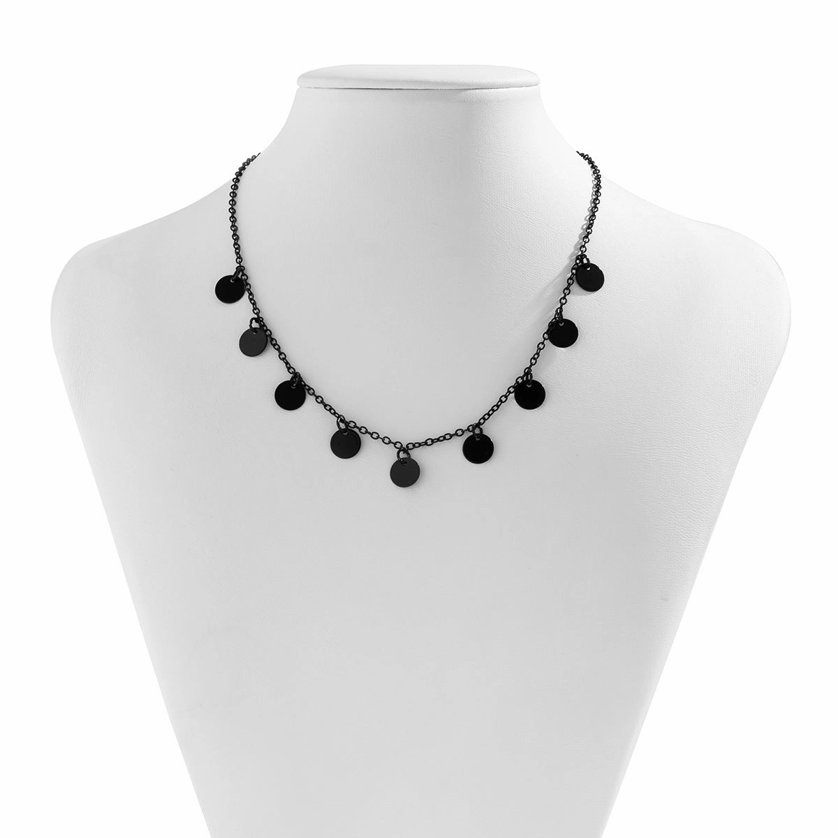 Wholesale Star Tassel Single Layer Disc Alloy Necklaces