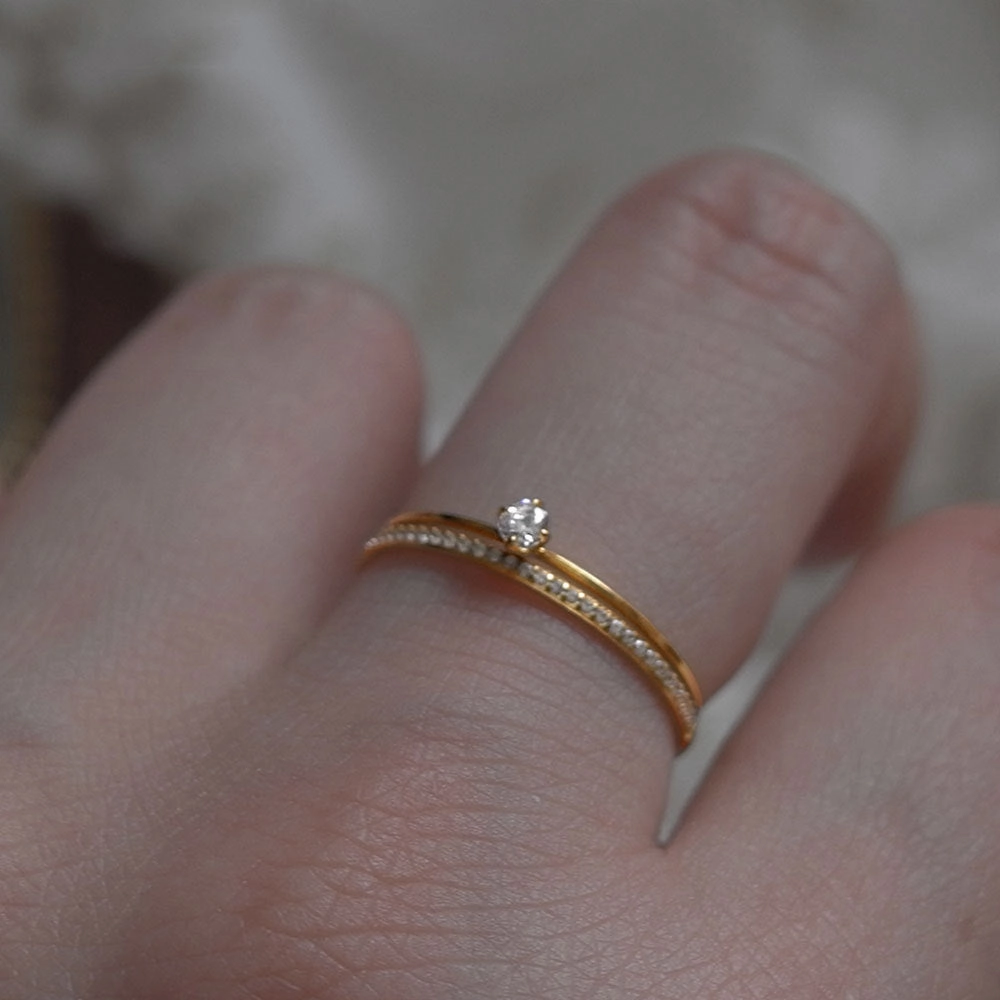 Wholesale Sterling Silver Gold Plated Ring