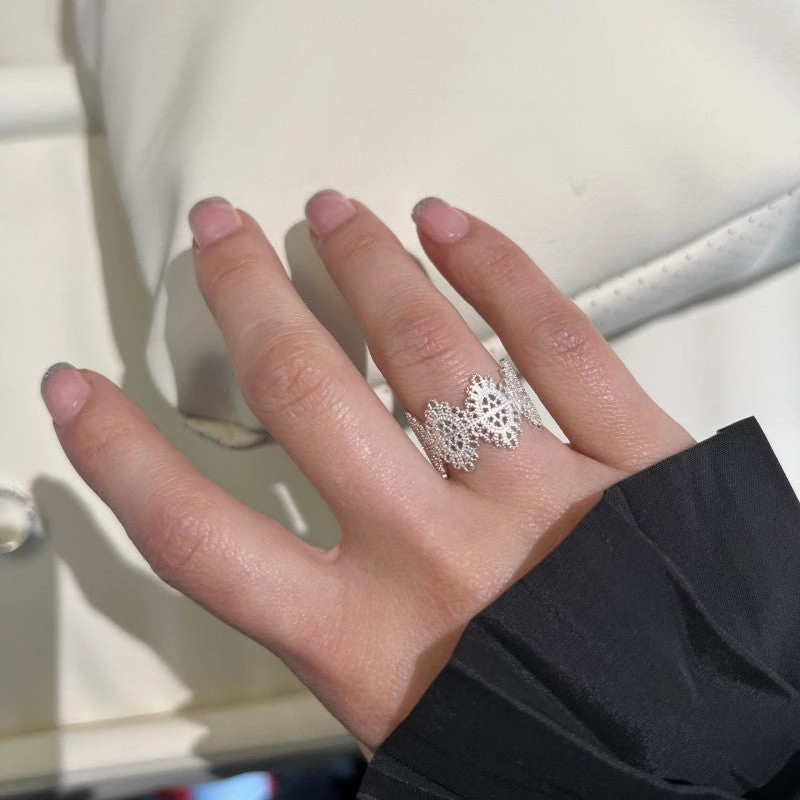 Wholesale Sterling Silver Lace Wide Openwork Ring