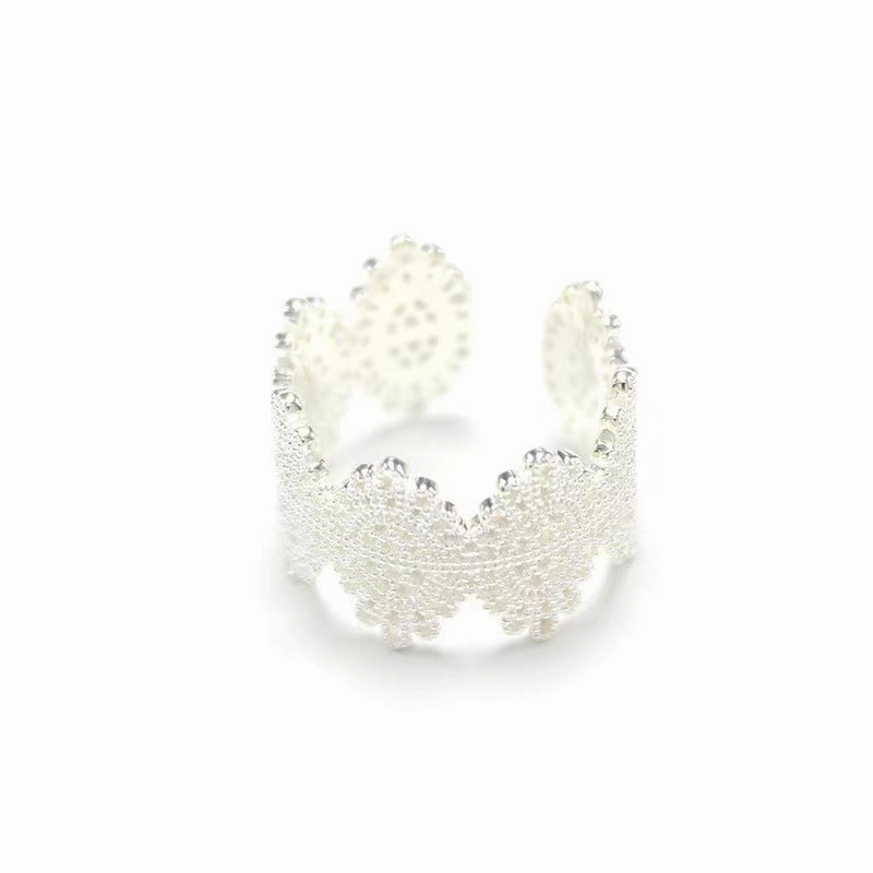 Wholesale Sterling Silver Lace Wide Openwork Ring