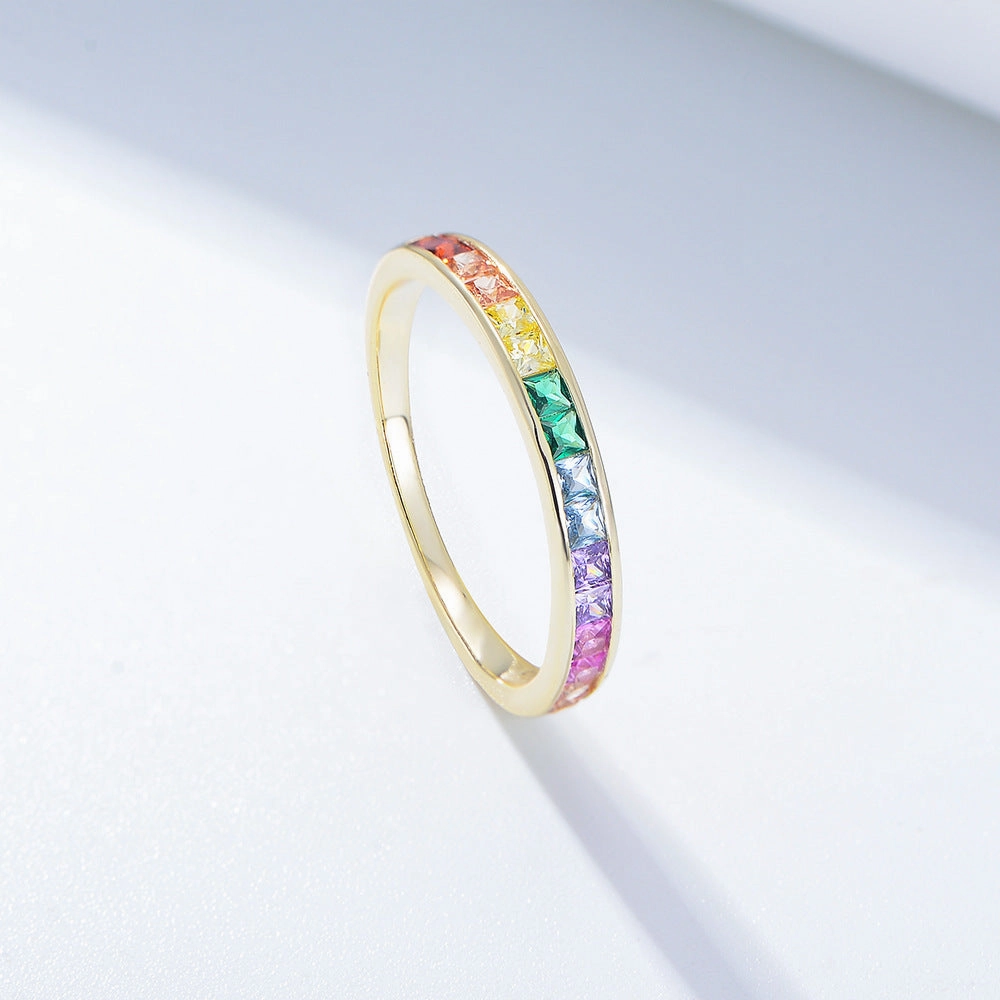 Wholesale Sterling Silver Square Zirconia Rings