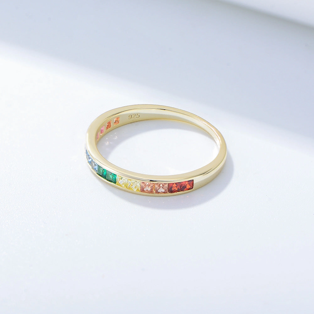 Wholesale Sterling Silver Square Zirconia Rings