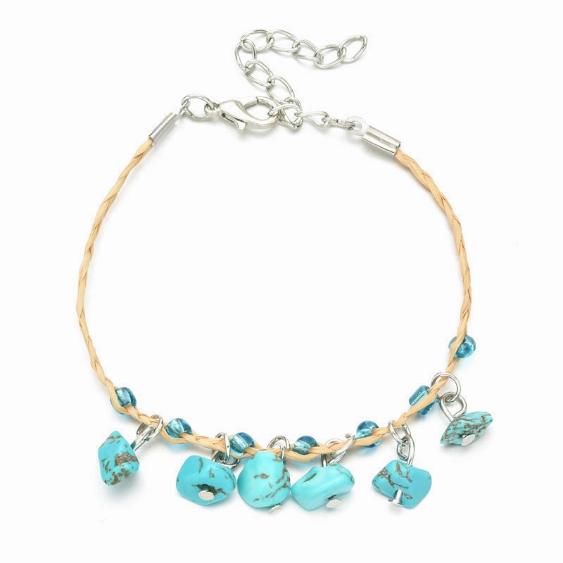 Wholesale Straw Rope Adjustable Copper Bracelet