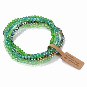 Wholesale Summer Colored Glass Four-piece Vintage Bracelet