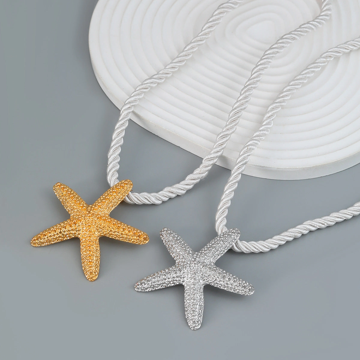 Wholesale Summer Starfish Alloy Necklaces