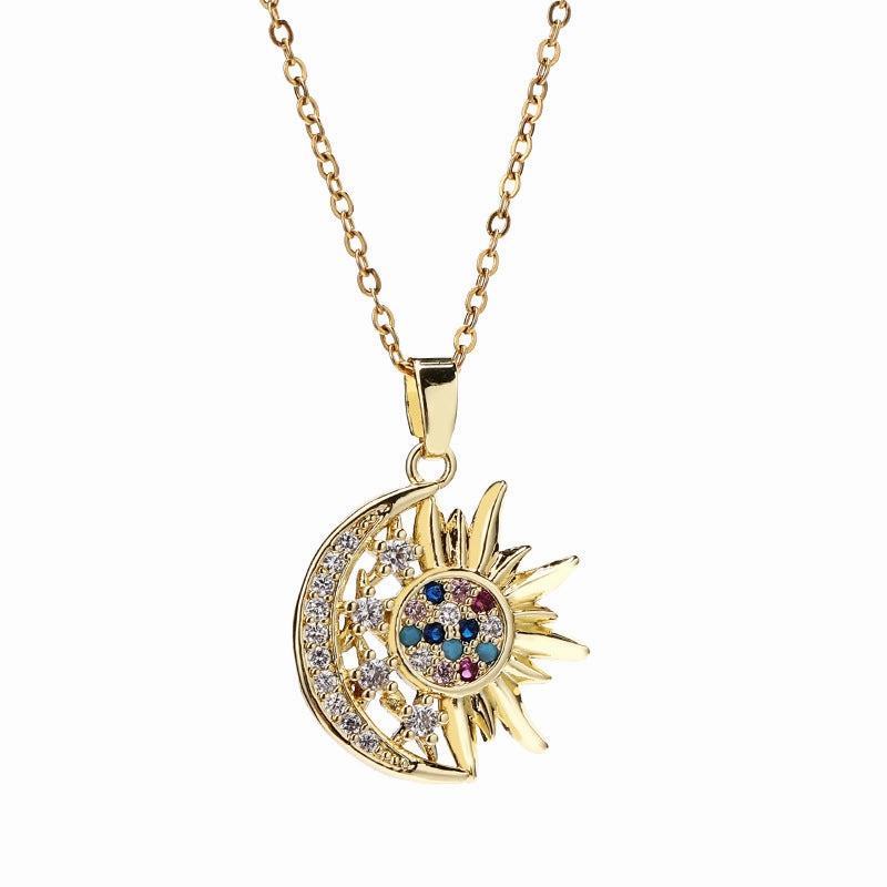 Wholesale Sun Geometry Copper Necklaces