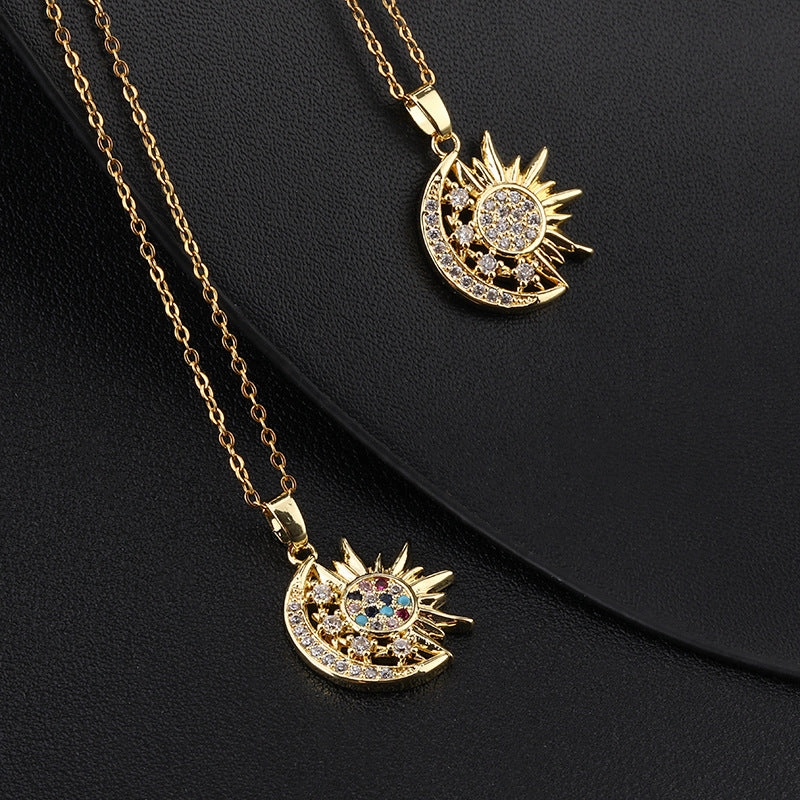 Wholesale Sun Geometry Copper Necklaces