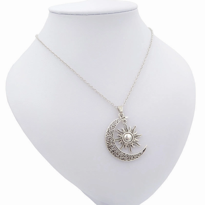 Wholesale Sun Moon Pendant Alloy Necklaces