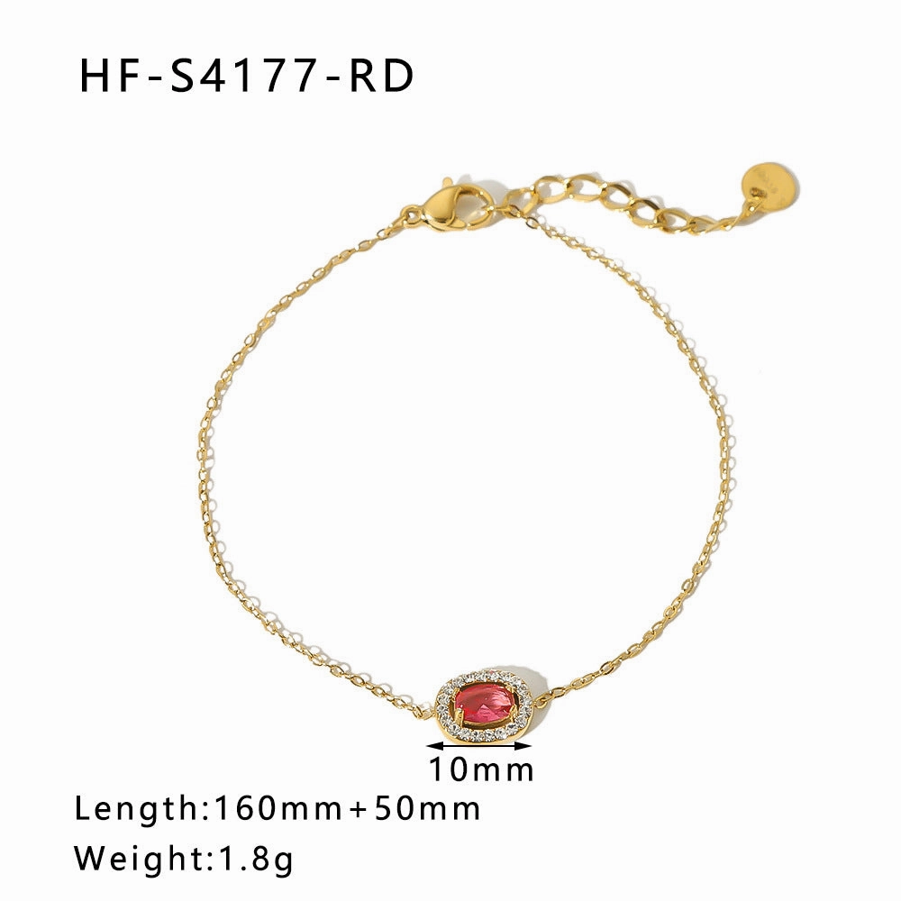 Wholesale Sunflower Stainless Steel Bracelet Love Zircon Geometric Bracelet