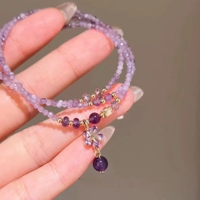 Wholesale Sweet Amethyst Stacking Bracelet