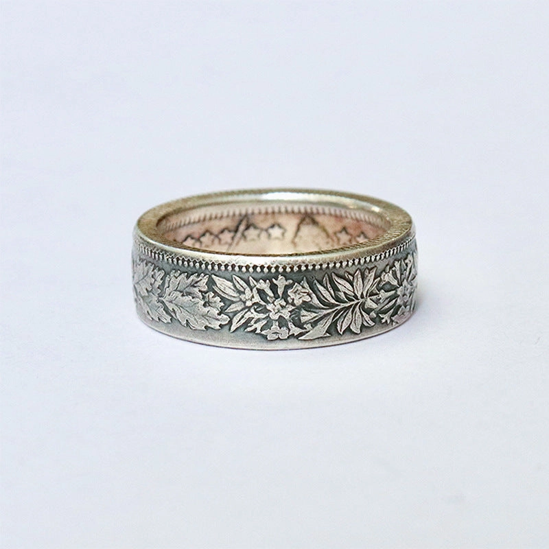 Wholesale Swiss Enamel Coin Reform Edelweiss Copper Rings