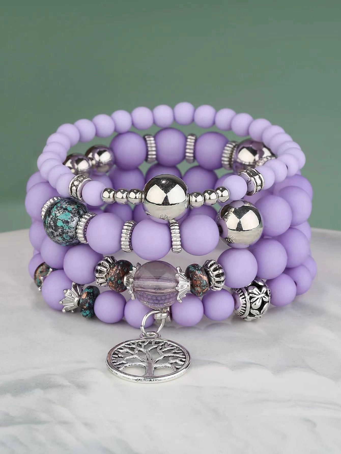 Wholesale Tassel Multilayer Glass Beading Bracelet