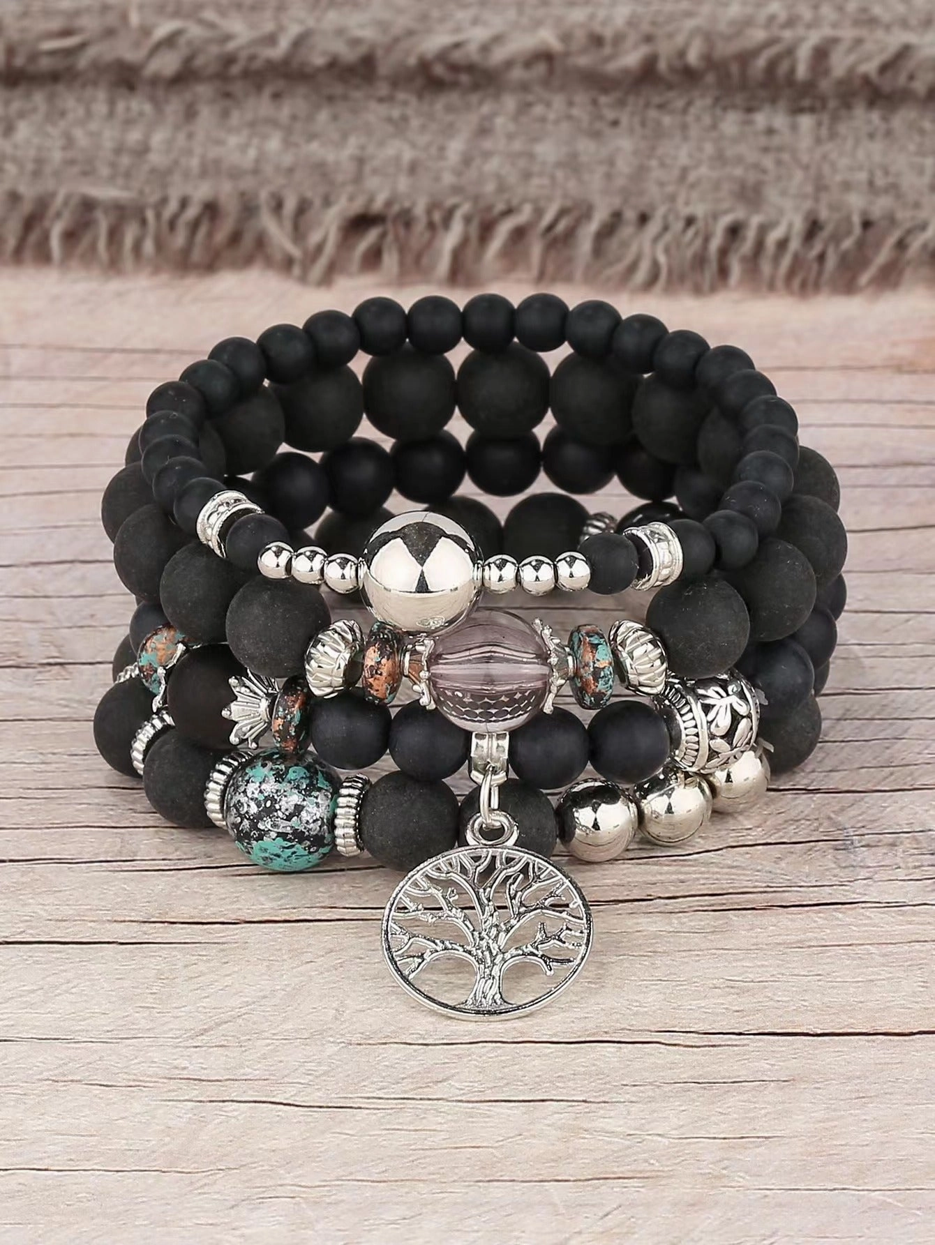 Wholesale Tassel Multilayer Glass Beading Bracelet