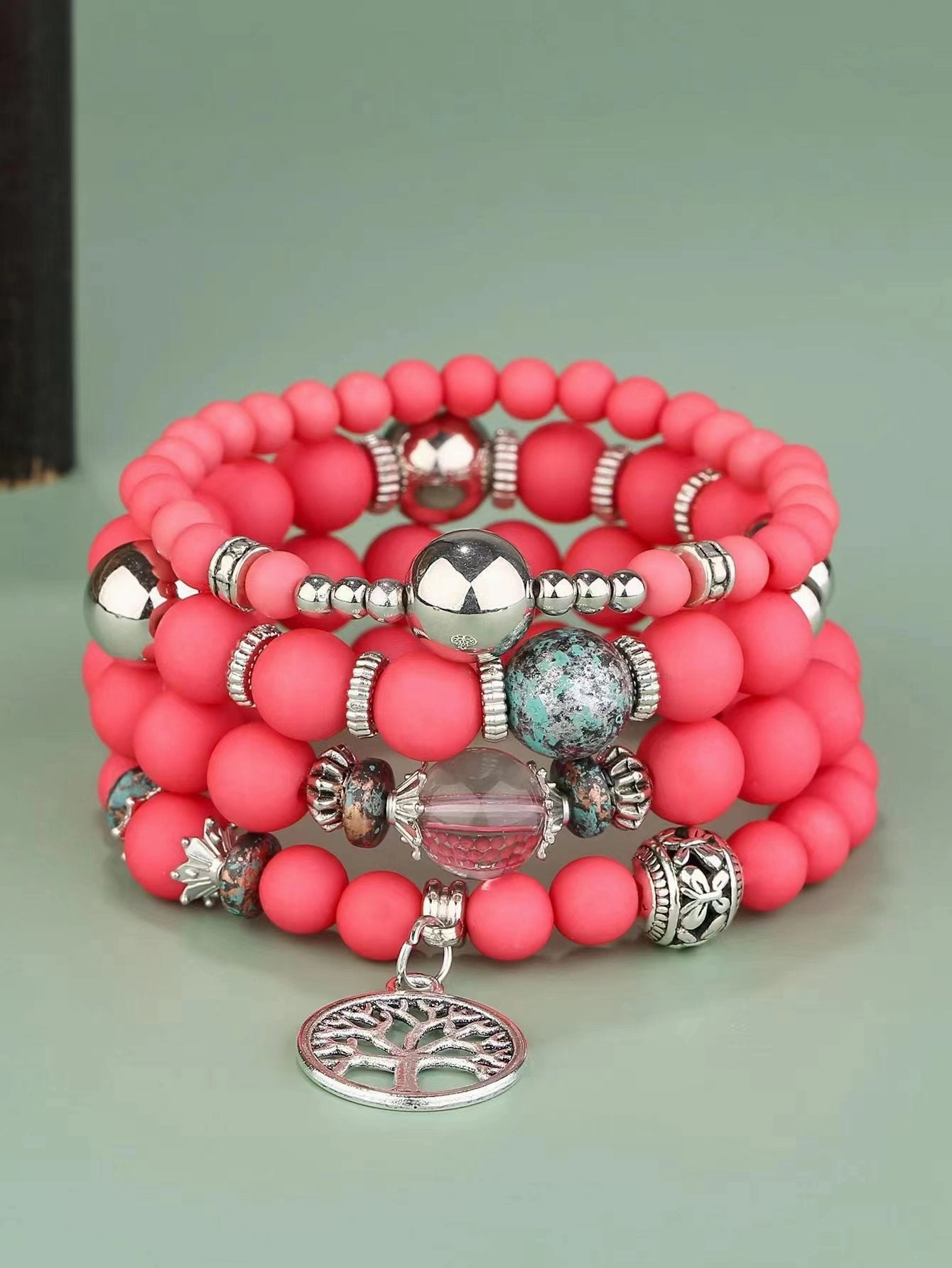 Wholesale Tassel Multilayer Glass Beading Bracelet