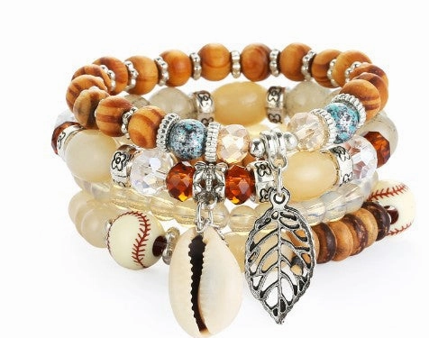 Wholesale Tassel Multilayer Glass Beading Bracelet