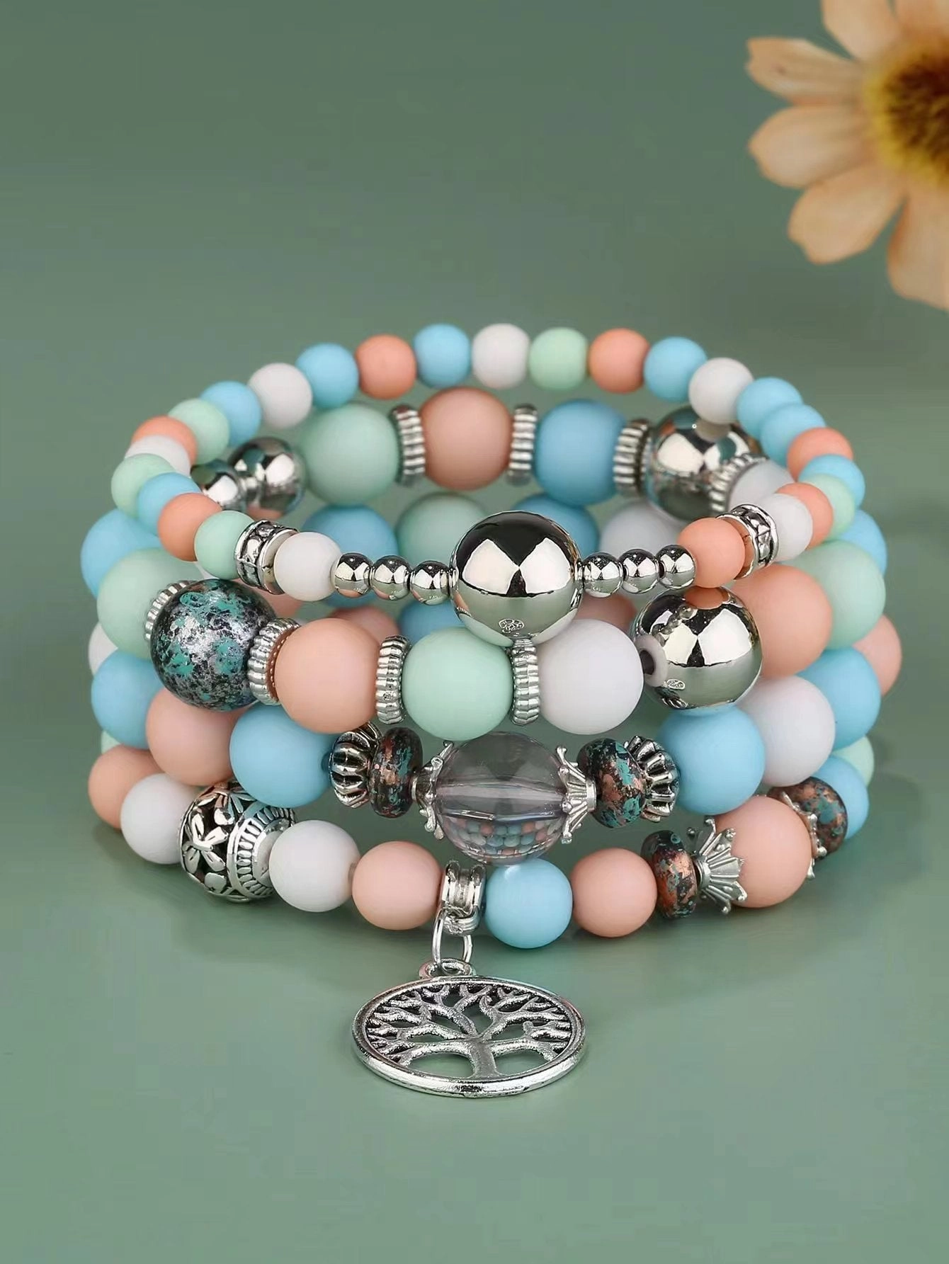 Wholesale Tassel Multilayer Glass Beading Bracelet