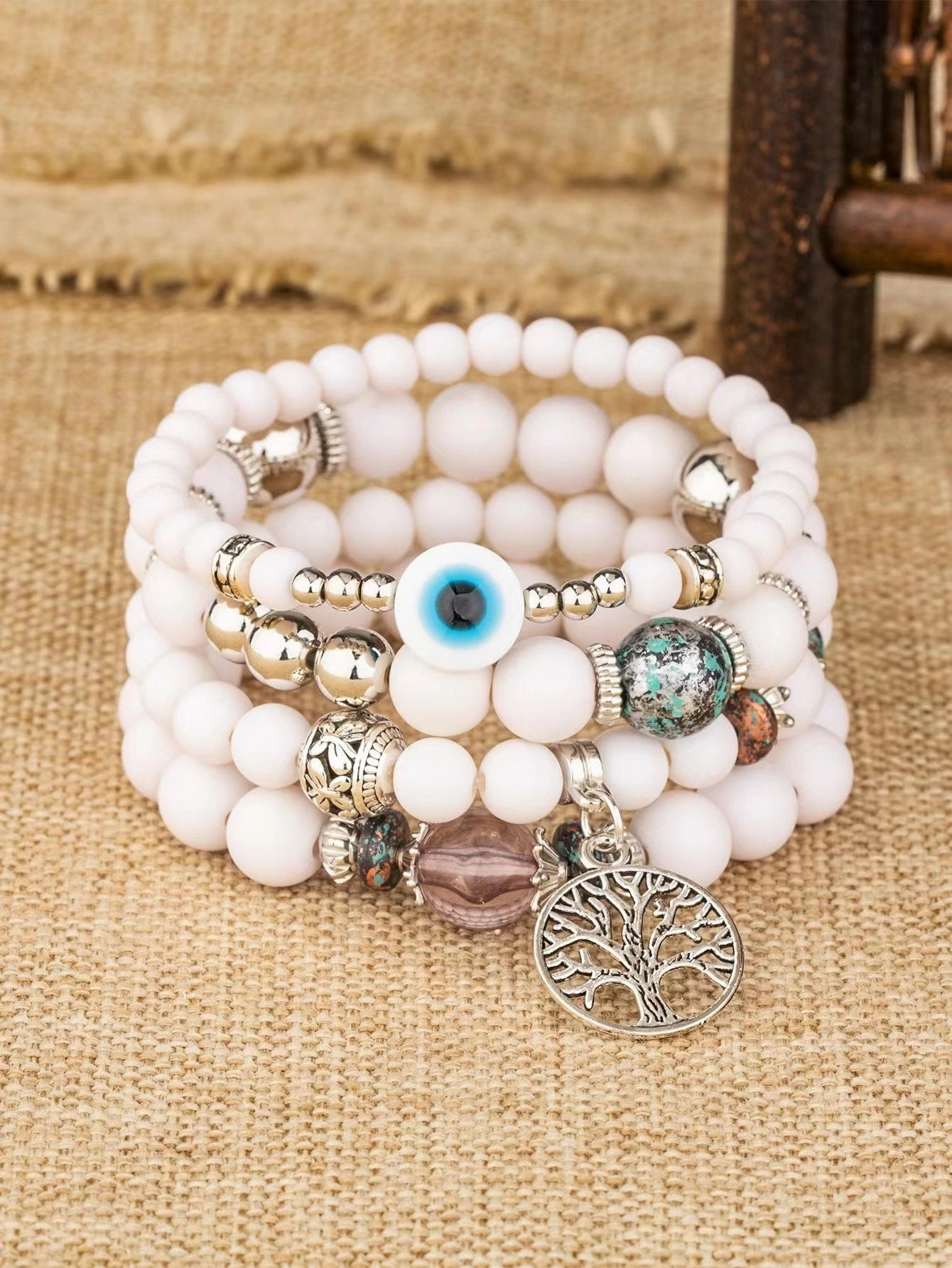 Wholesale Tassel Multilayer Glass Beading Bracelet