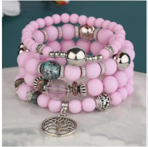 Wholesale Tassel Multilayer Glass Beading Bracelet