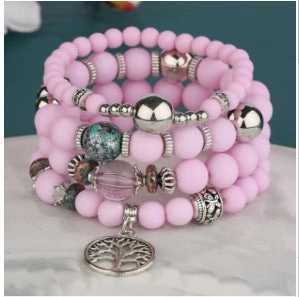 Wholesale Tassel Multilayer Glass Beading Bracelet
