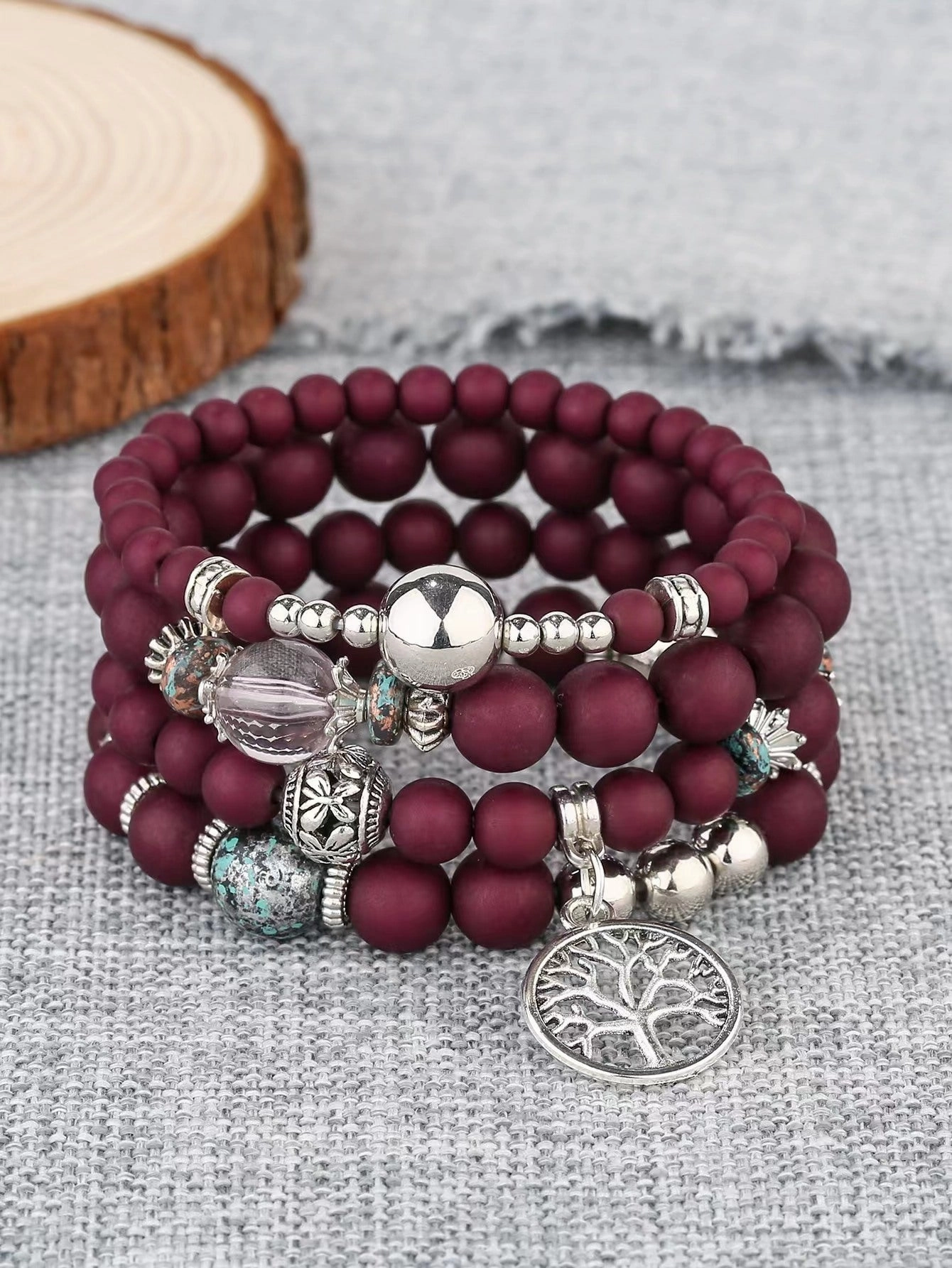 Wholesale Tassel Multilayer Glass Beading Bracelet