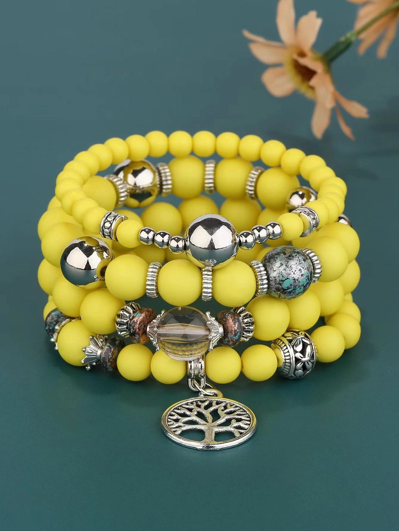 Wholesale Tassel Multilayer Glass Beading Bracelet