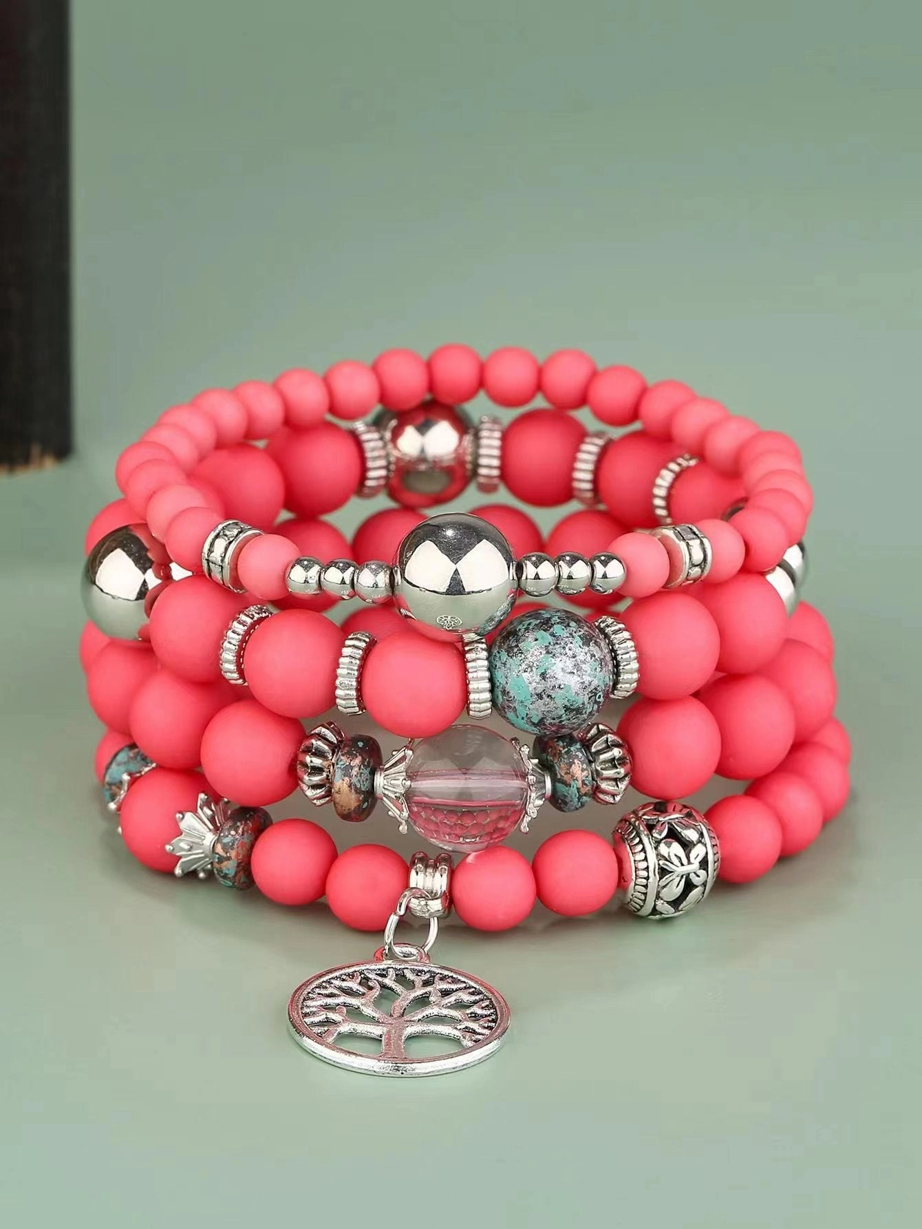 Wholesale Tassel Multilayer Glass Beading Bracelet