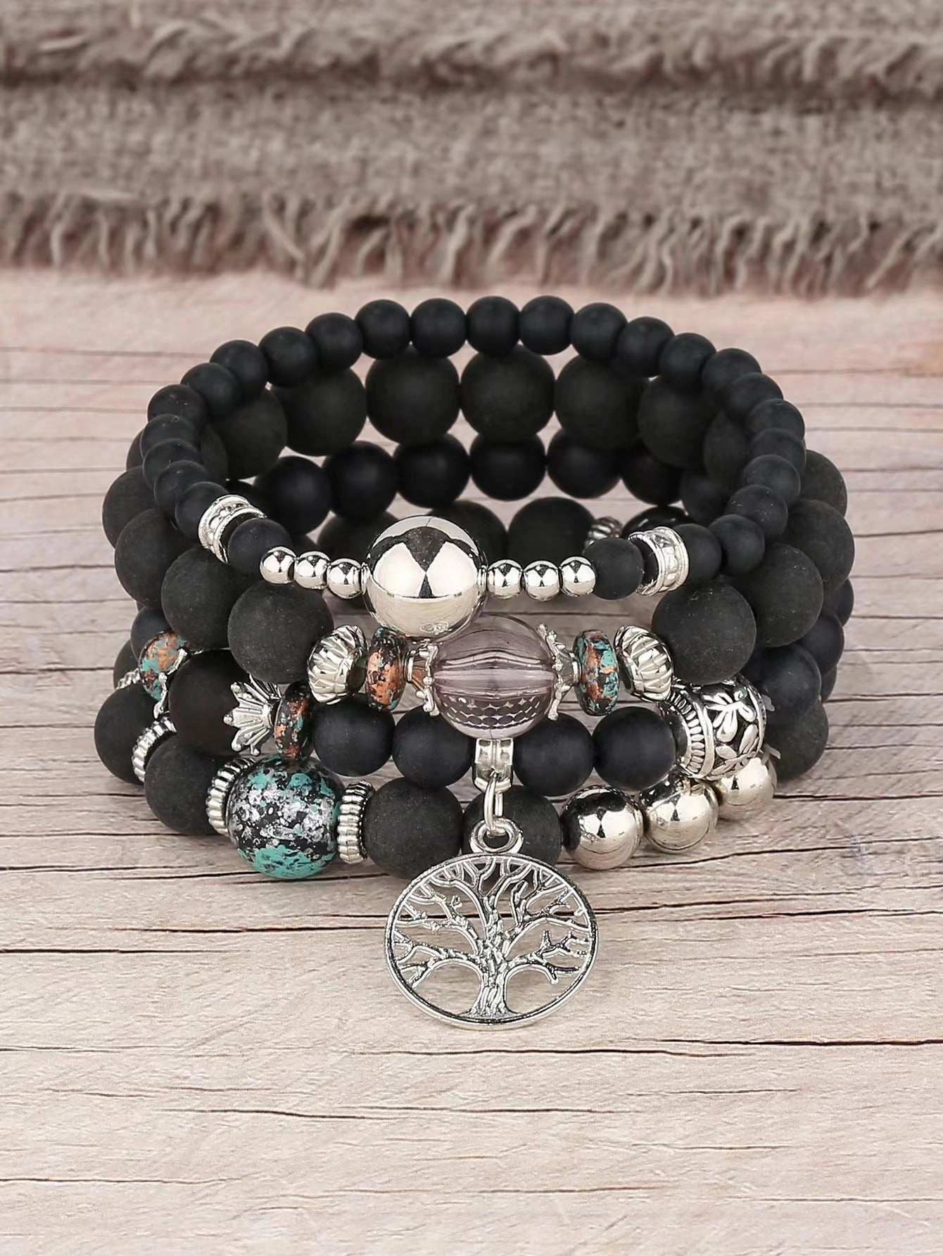 Wholesale Tassel Multilayer Glass Beading Bracelet