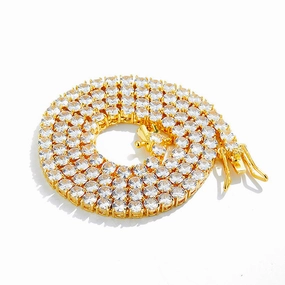 Wholesale Tennis Chain Alloy Zircon One Row Necklaces
