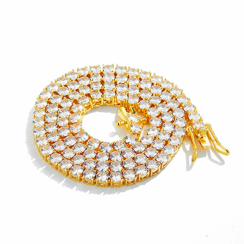 Wholesale Tennis Chain Alloy Zircon One Row Necklaces