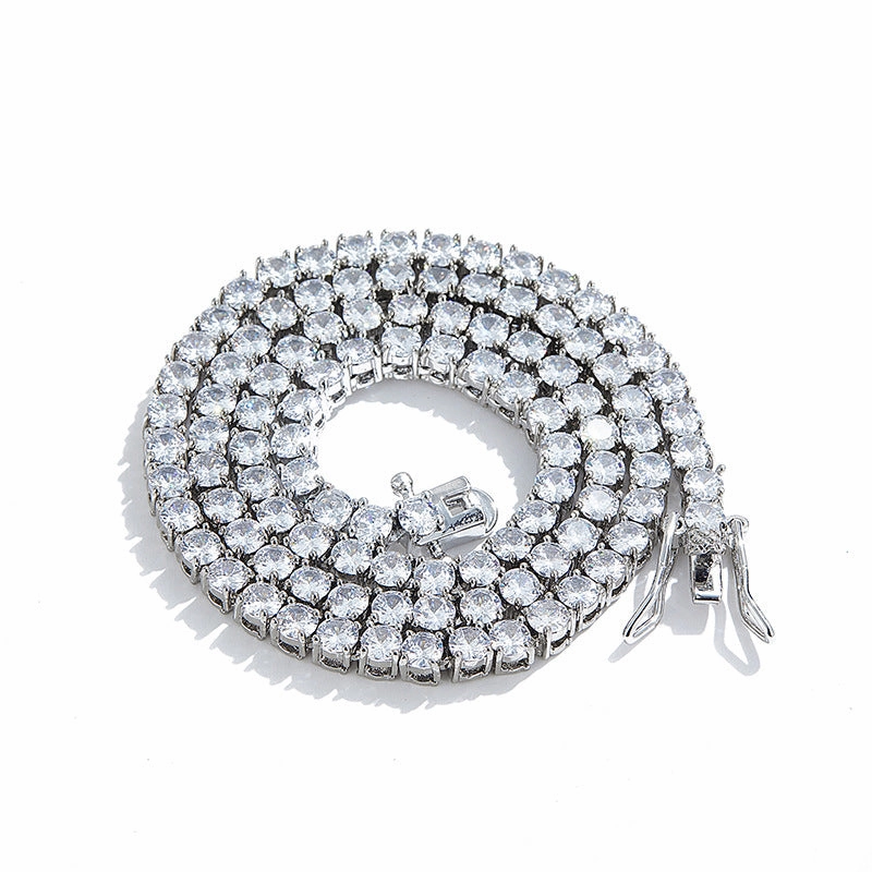 Wholesale Tennis Chain Alloy Zircon One Row Necklaces
