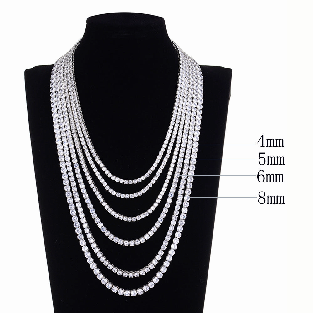 Wholesale Tennis Chain Alloy Zircon One Row Necklaces