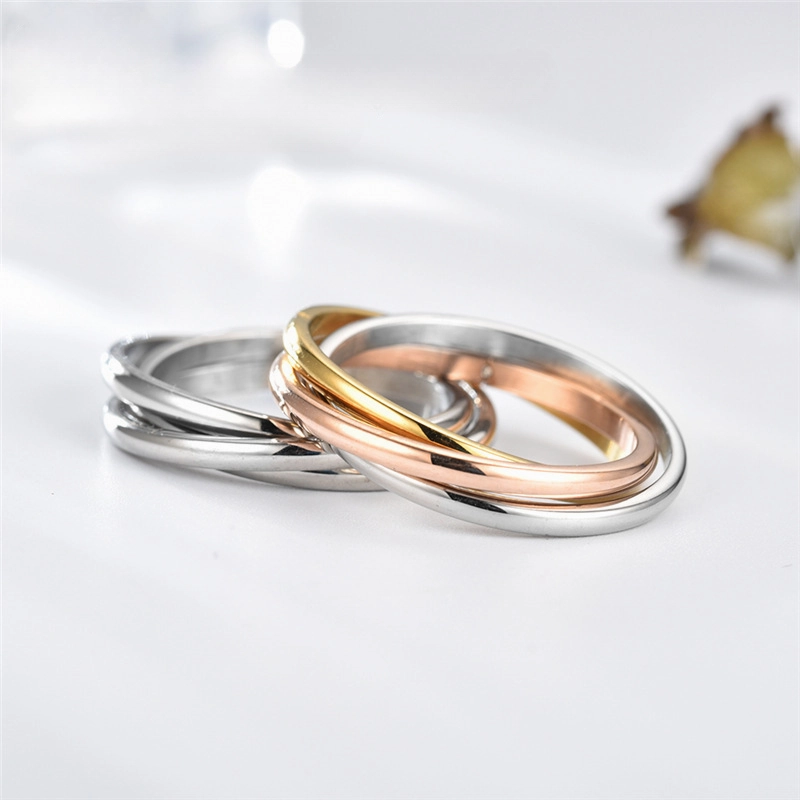 Wholesale Three Lives Three Worlds Couple Stainless Steel Rings