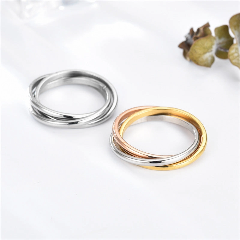 Wholesale Three Lives Three Worlds Couple Stainless Steel Rings