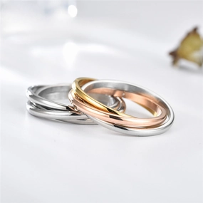 Wholesale Three Lives Three Worlds Couple Stainless Steel Rings