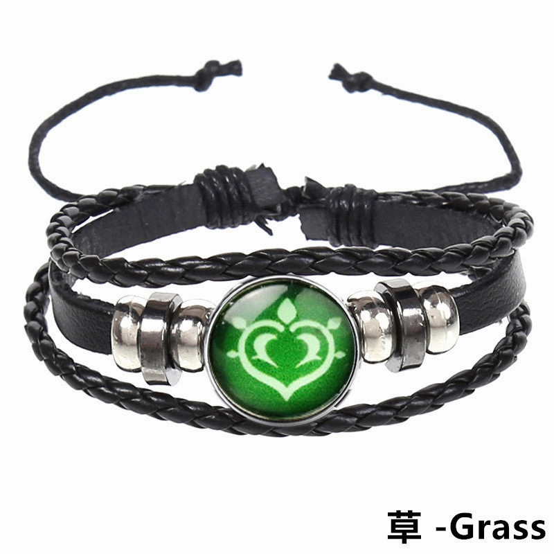 Wholesale Time Gemstone Woven Beaded Leather Bracelet